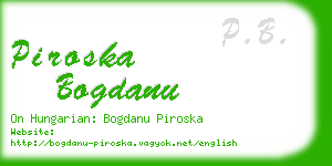 piroska bogdanu business card